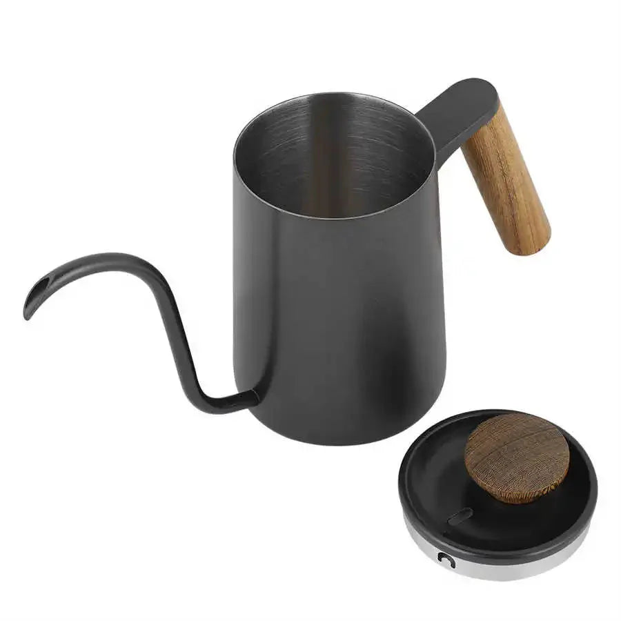 Bule de Aço Inox com Bico Fino - 350ml e 600ml - Cores: Azul Marinho, Preto e Branco