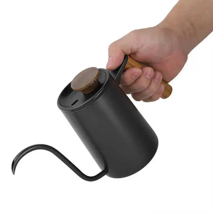 Bule de Aço Inox com Bico Fino - 350ml e 600ml - Cores: Azul Marinho, Preto e Branco