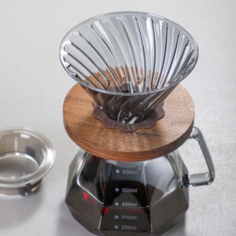 Bule de Café em Vidro Borossilicato com Coador Hario V60