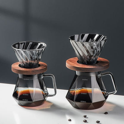 Bule de Café em Vidro Borossilicato com Coador Hario V60