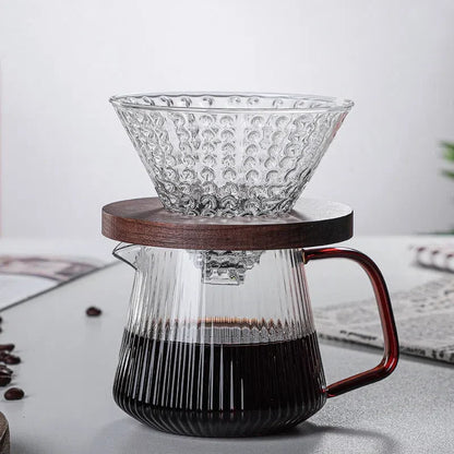 Bule de Vidro Canelado 350ml e 500ml - Ideal para Chá e Café