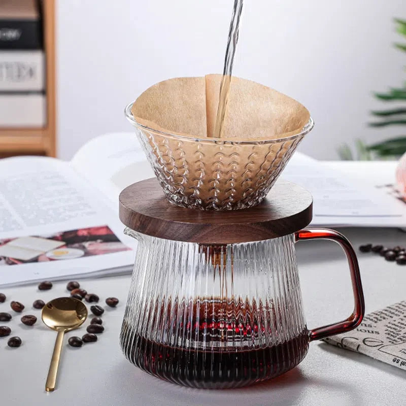 Bule de Vidro Canelado 350ml e 500ml - Ideal para Chá e Café