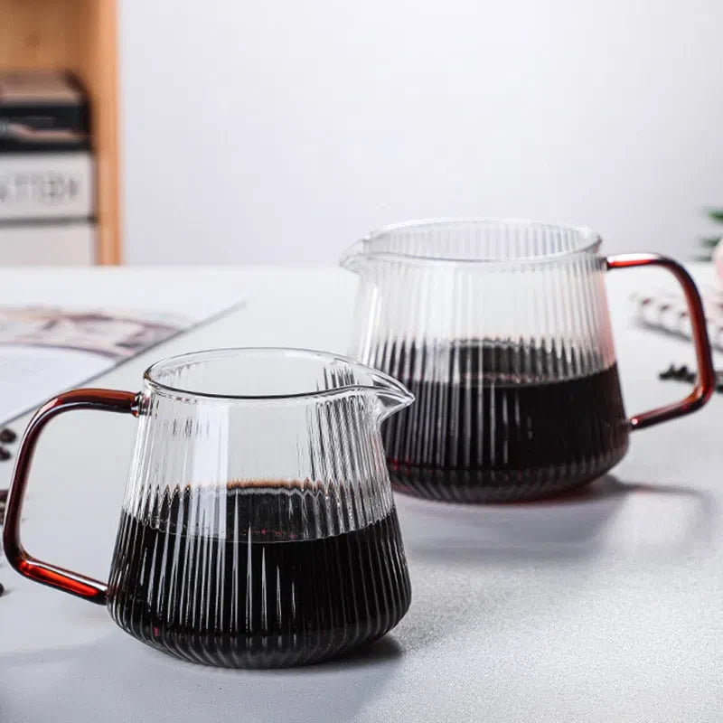 Bule de Vidro Canelado 350ml e 500ml - Ideal para Chá e Café
