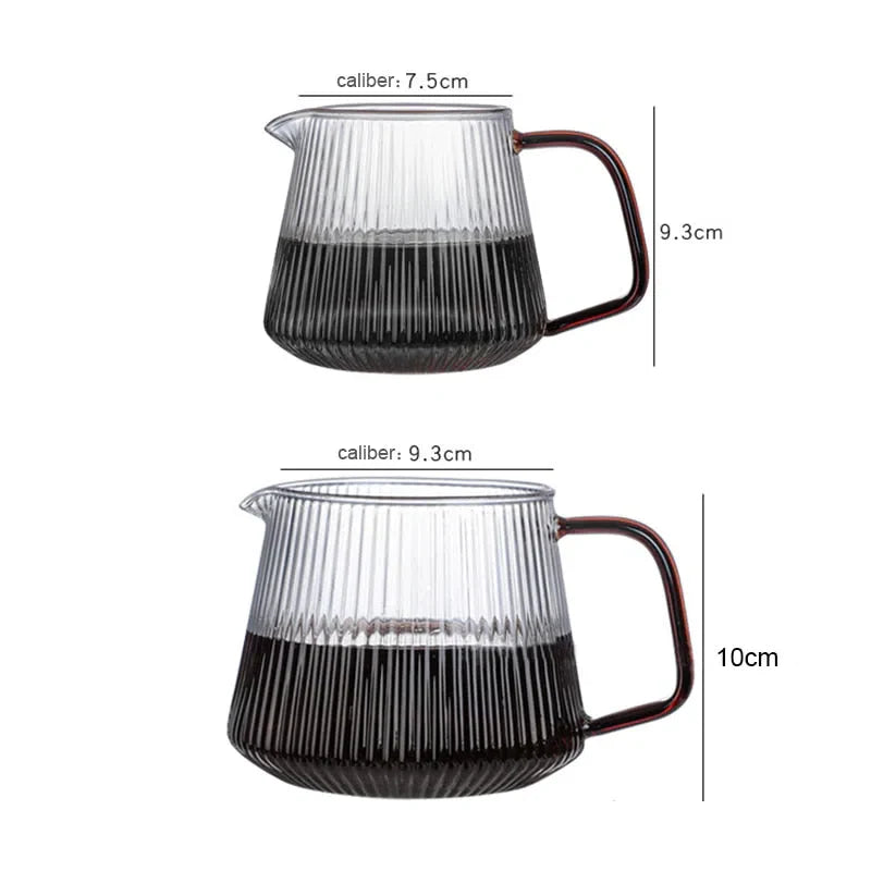 Bule de Vidro Canelado 350ml e 500ml - Ideal para Chá e Café
