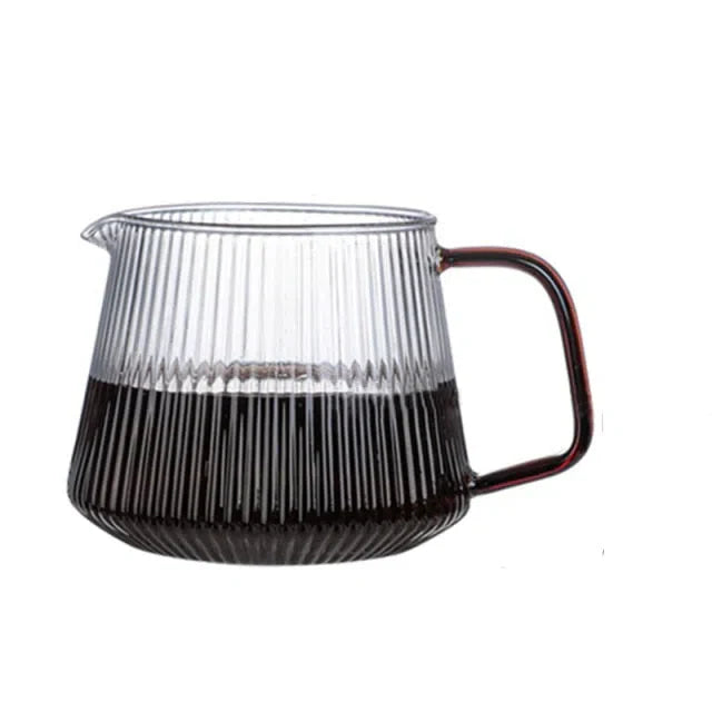 Bule de Vidro Canelado 350ml e 500ml - Ideal para Chá e Café