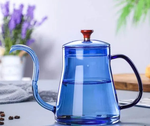Bule de Vidro Longo com Bico Fino - 350ml ou 600ml - Coleção Arco-Íris