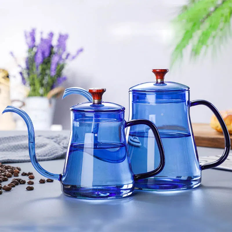 Bule de Vidro Longo com Bico Fino - 350ml ou 600ml - Coleção Arco-Íris