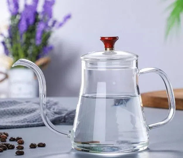 Bule de Vidro Longo com Bico Fino - 350ml ou 600ml - Coleção Arco-Íris