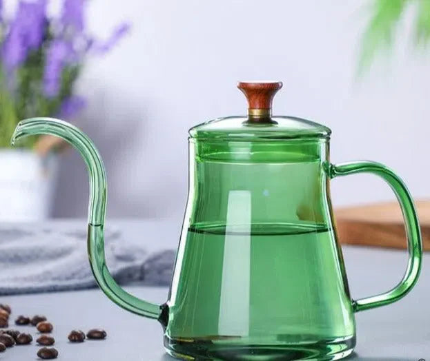 Bule de Vidro Longo com Bico Fino - 350ml ou 600ml - Coleção Arco-Íris