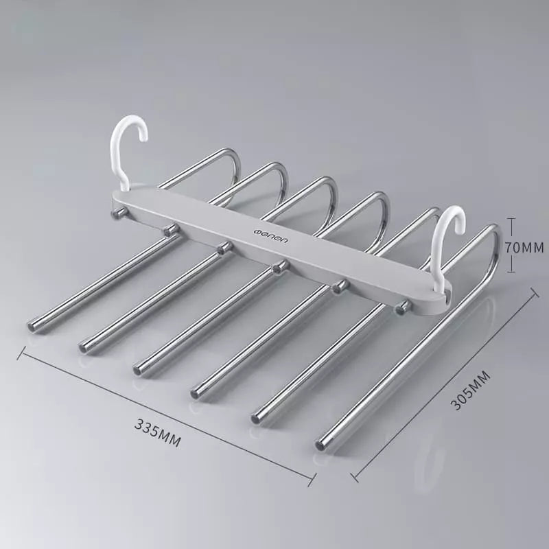 Cabide Multifuncional para Calças 6 em 1 - Organizador de Roupa