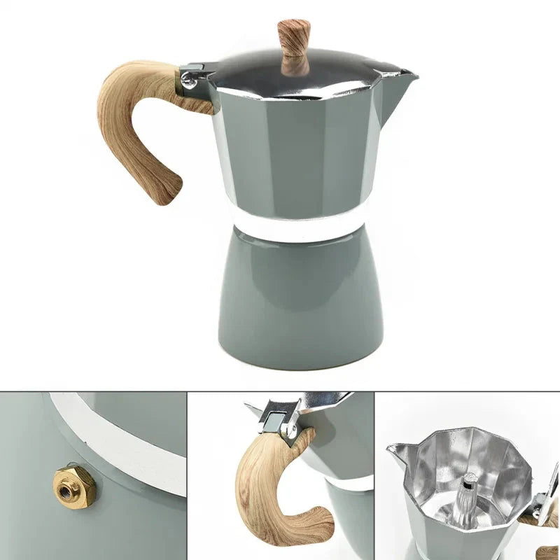 Cafeteira Italiana Colorida - Capacidade de 150ml ou 300ml