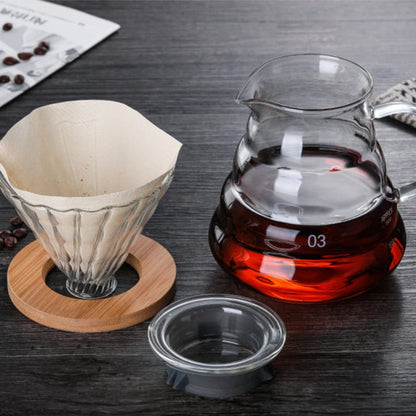 Cafeteira de Vidro Borossilicato com Coador Hario V60 para Preparar Café