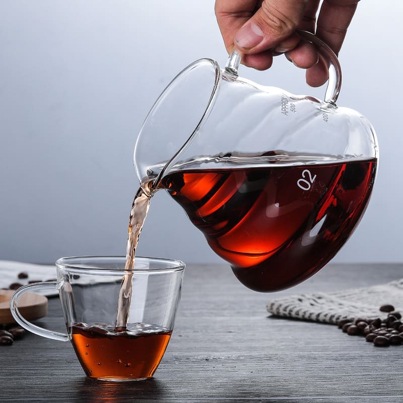 Cafeteira de Vidro Borossilicato com Coador Hario V60 para Preparar Café