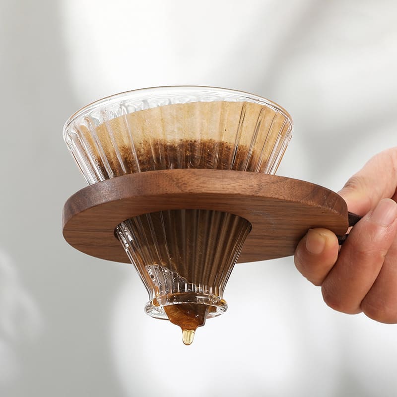 Cafeteira de Vidro Borossilicato com Coador Hario V60 para Preparar Café