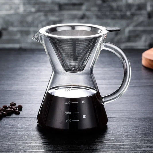 Cafeteira de Vidro Borossilicato com Filtro de Inox - Capacidade de 400ml