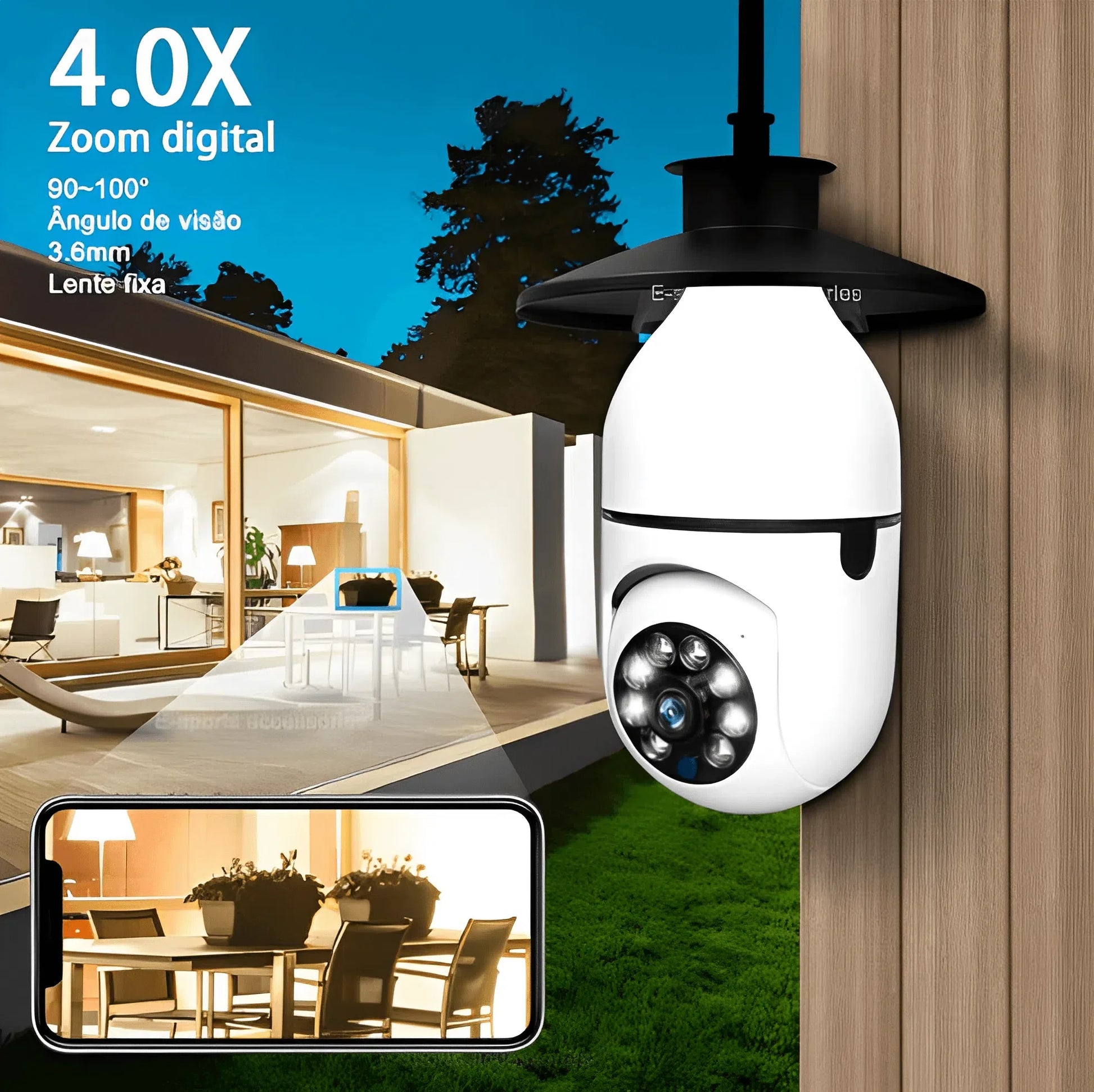 Câmera Wi-Fi Espiã 360º com Frete Grátis