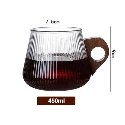 Caneca Canelada de Madeira - Design Elegante e Durável para Café e Chá