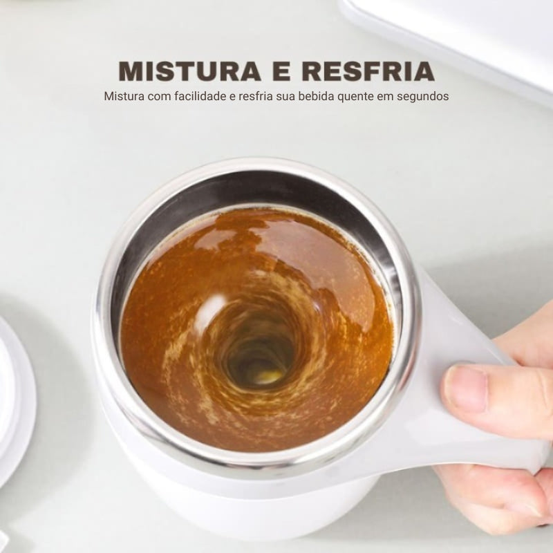 Caneca Térmica Mixer de Inox Portátil - Ideal para Bebidas Quentes e Frias