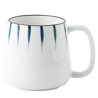 Caneca de Cerâmica Pintada à Mão Estilo Japonês - Capacidade de 500ml