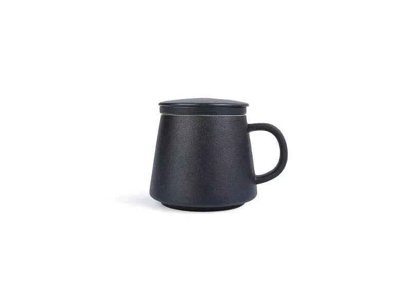 Caneca de Cerâmica com Filtro Infusor e Tampa - Ideal para Chás e Infusões