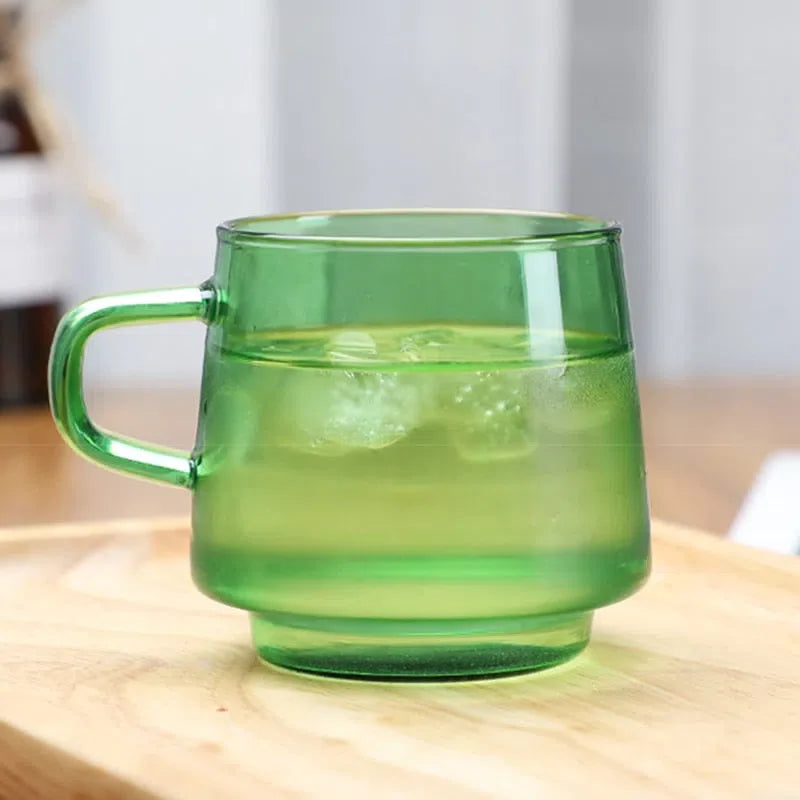 Caneca de Vidro Borossilicato 300 ml - Coleção Arco-Íris