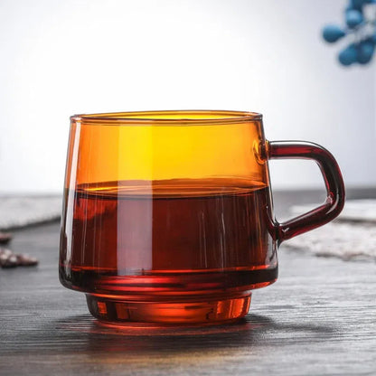 Caneca de Vidro Borossilicato 300 ml - Coleção Arco-Íris