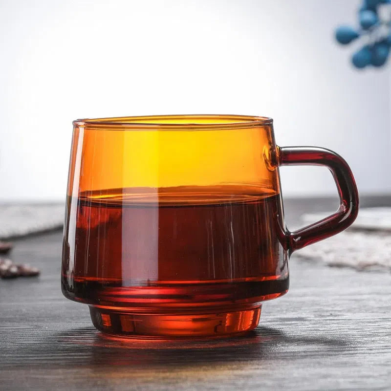 Caneca de Vidro Borossilicato 300 ml - Coleção Arco-Íris