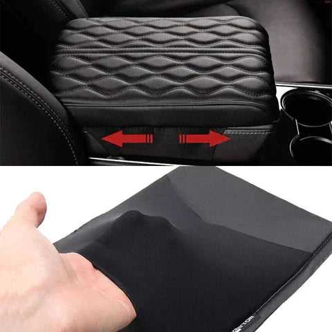 Capa de Couro para Apoio de Braço Automotivo - Acessório de Estilo e Conforto
