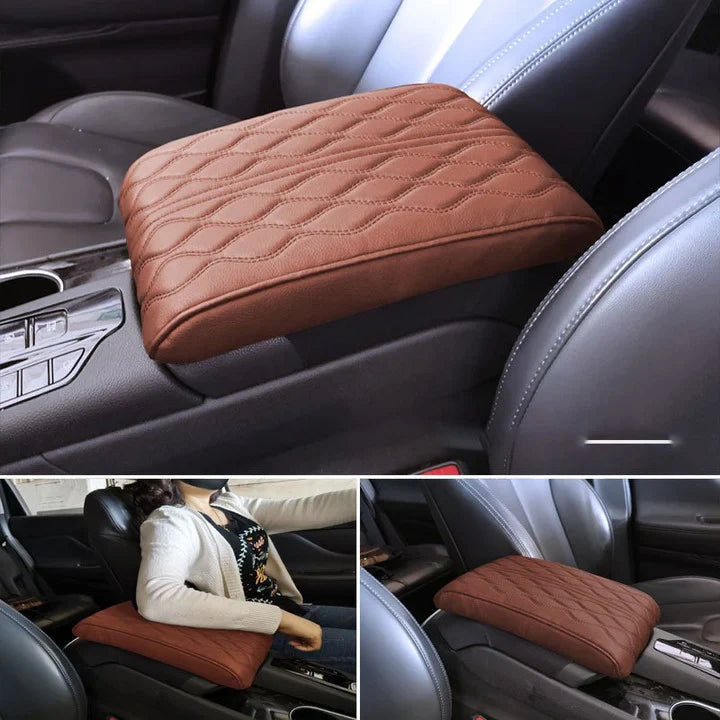 Capa de Couro para Apoio de Braço Automotivo - Acessório de Estilo e Conforto