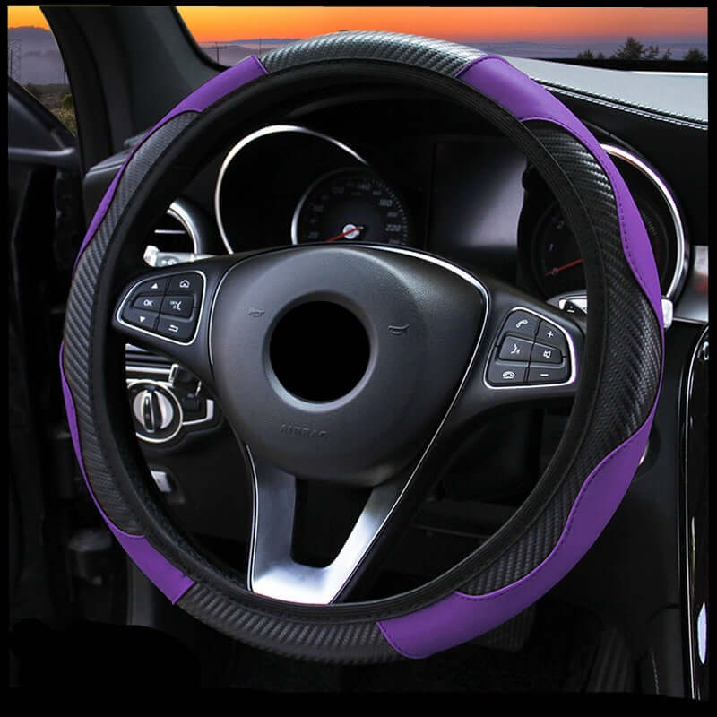 Capa de Volante Universal em Couro para Veículos - Acessório Automotivo