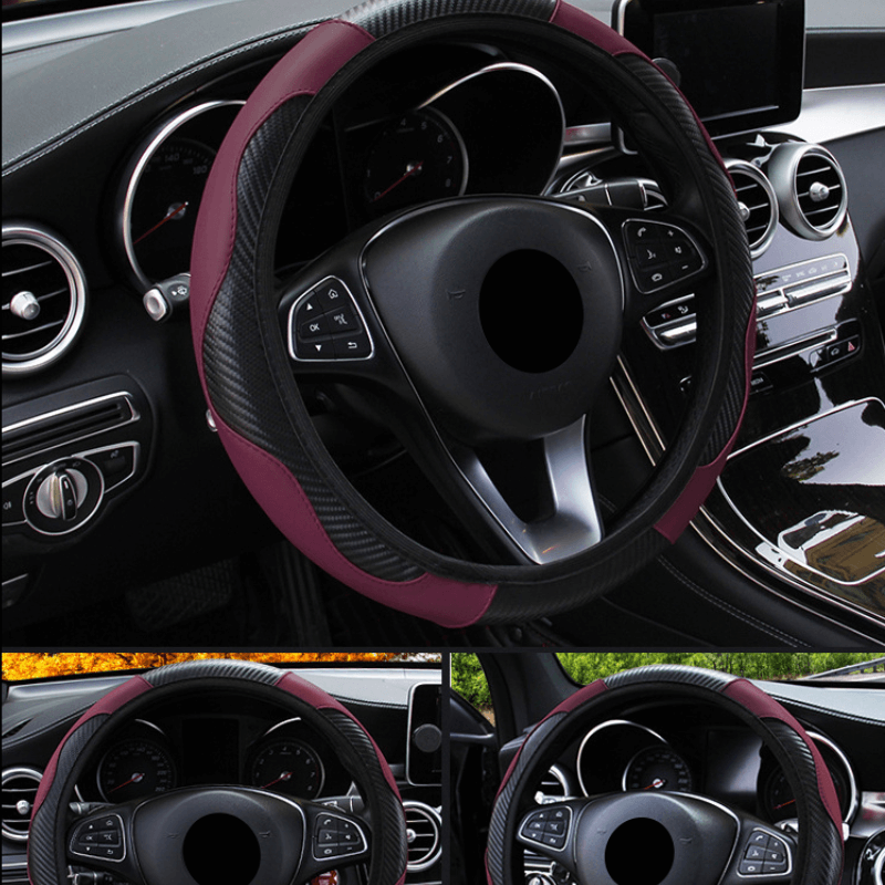 Capa de Volante Universal em Couro para Veículos - Acessório Automotivo