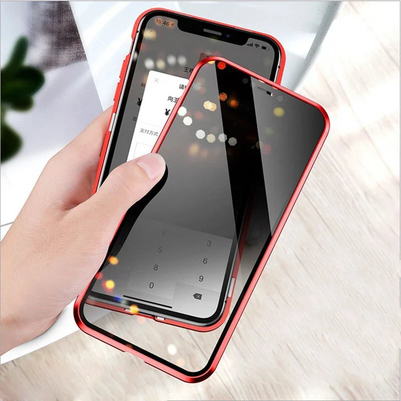 Capinha Magnética Blindada para iPhone - Proteção 360º com Tela de Privacidade