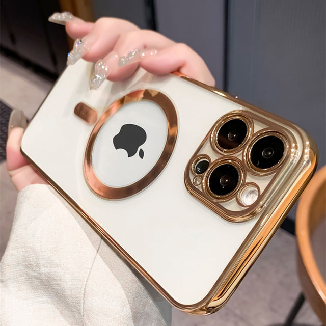 Capinha Transparente para iPhone com MagSafe - Luxo e Proteção