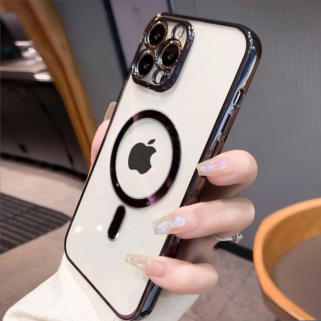 Capinha Transparente para iPhone com MagSafe - Luxo e Proteção