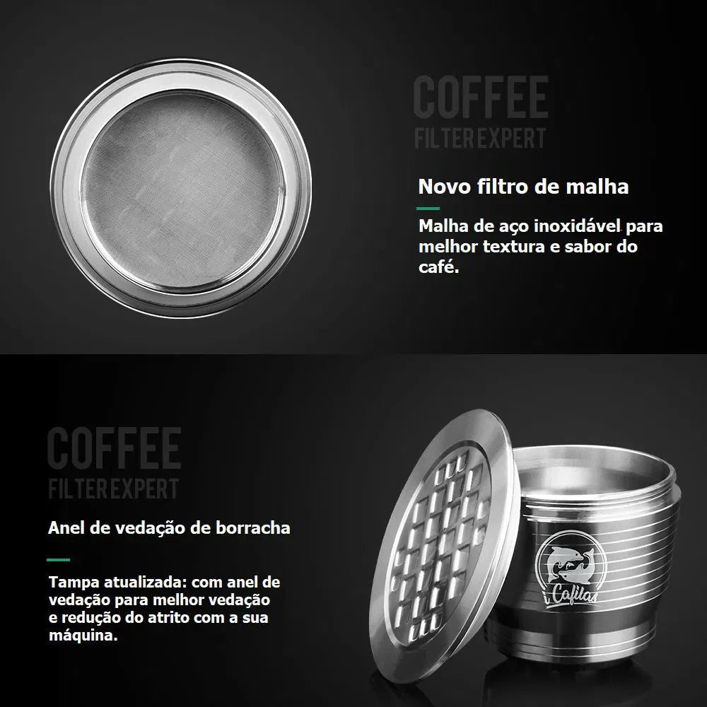 Cápsula Reutilizável de Inox para Máquinas Nespresso