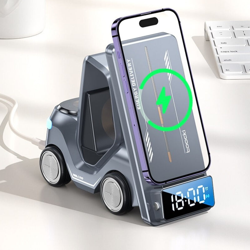 Carregador Indução Sem Fio para Carro - Compatível com iPhone, Samsung e Huawei