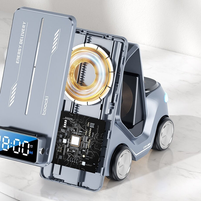 Carregador Indução Sem Fio para Carro - Compatível com iPhone, Samsung e Huawei