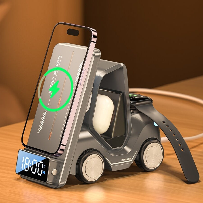 Carregador Indução Sem Fio para Carro - Compatível com iPhone, Samsung e Huawei