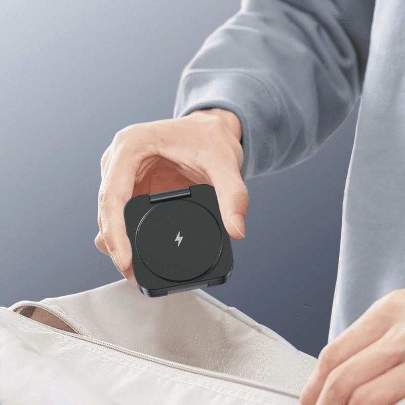 Carregador Indutivo para iPhone, Suporte para Apple Watch e AirPods