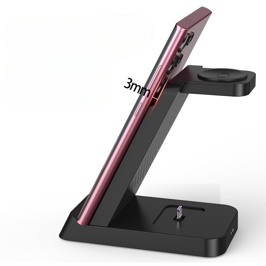 Carregador Sem Fio 3 em 1 para Dispositivos Samsung - Design Minimalista
