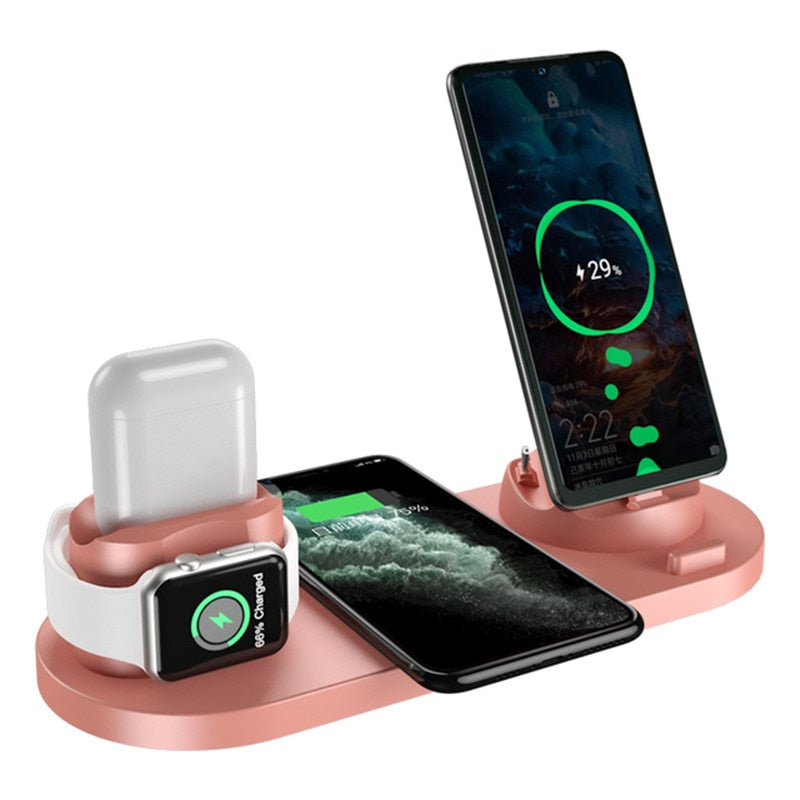 Carregador Sem Fio 7 em 1 - Carregamento Rápido 2.0 para Dispositivos Móveis