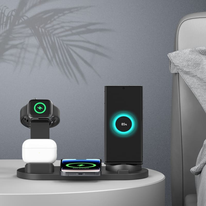 Carregador Sem Fio Multifuncional para iPhone e Samsung - Indução Rápida e Eficiente