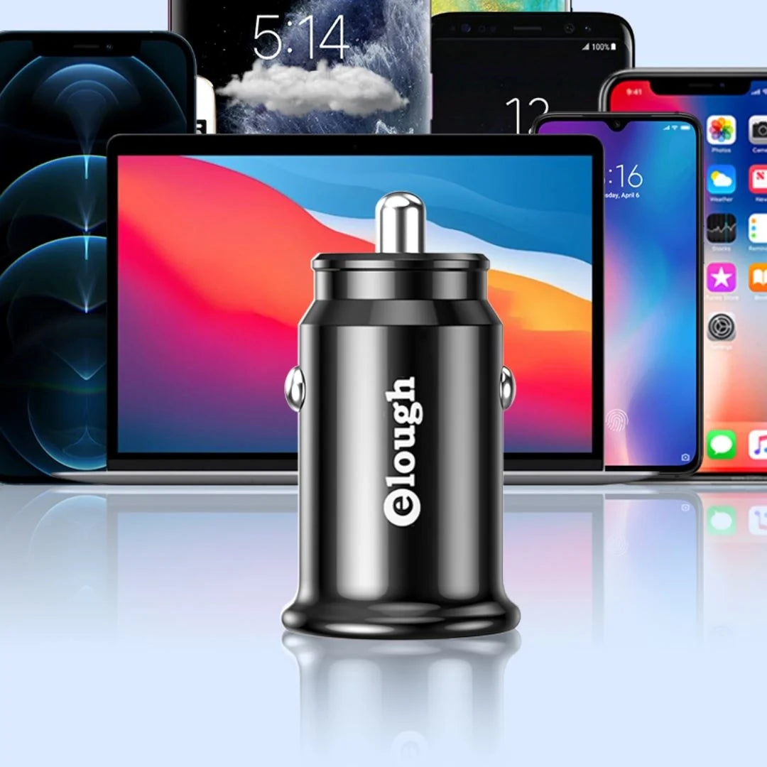 Carregador Veicular Rápido com 2 Portas USB - Carregamento Eficiente para Veículos