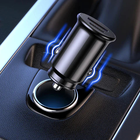 Carregador Veicular Rápido com 2 Portas USB - Carregamento Eficiente para Veículos