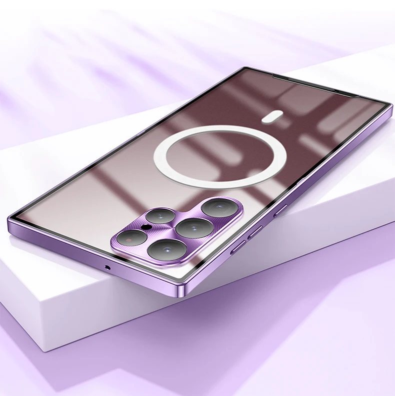 Case para Samsung com MagSafe em Vidro Temperado e Alumínio Aeroespacial
