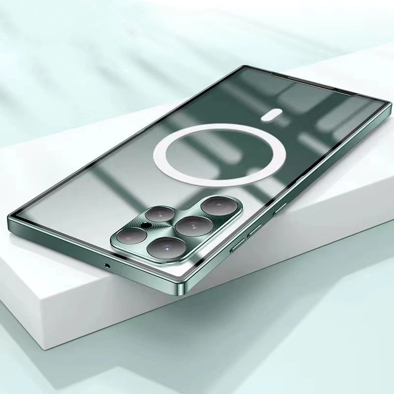 Case para Samsung com MagSafe em Vidro Temperado e Alumínio Aeroespacial