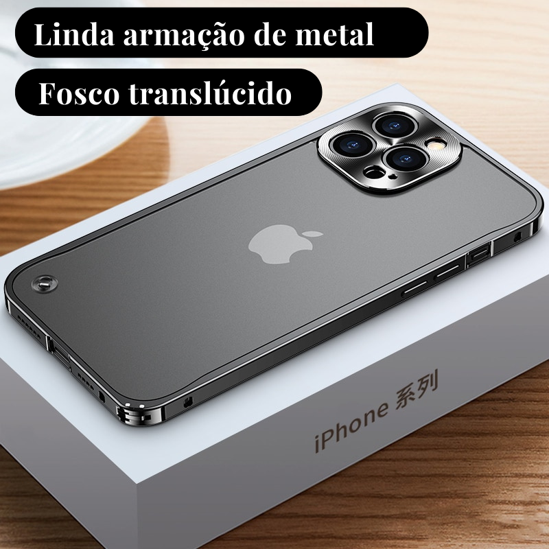 Case para iPhone em Alumínio Aeronáutico - Proteção Metálica