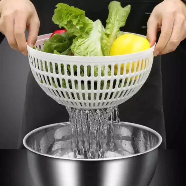 Centífuga de Salada com Bowl em Aço Inoxidável - Eficiente e Durável