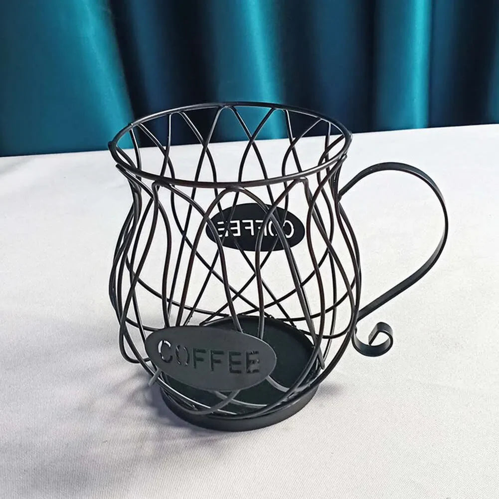 Cesta Vintage para Armazenamento de Cápsulas de Café - Organizador Estiloso para Cozinha