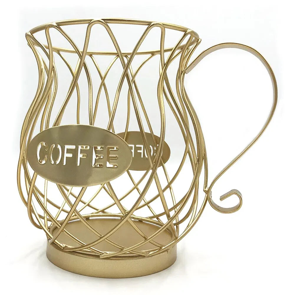 Cesta Vintage para Armazenamento de Cápsulas de Café - Organizador Estiloso para Cozinha